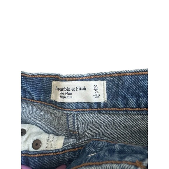 ABERCROMBIE & FITCH The High Rise Mom Crop Jeans Size 26/ 2 S - Picture 4 of 7
